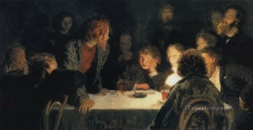 イリヤ・レーピン Painting - 革命会議 1883年 イリヤ・レーピン